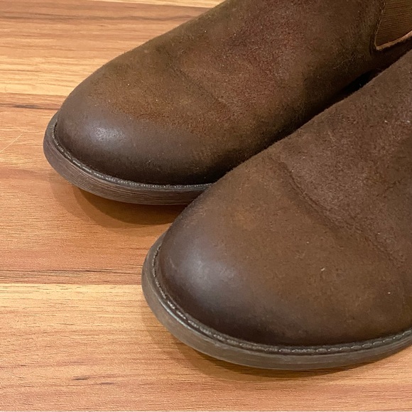 FRANCO SARTO “Kabrina” Cognac Brown Suede Leather Chelsea Ankle Boots Size 6.5 - Picture 4 of 14